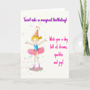Geburtstag der Ballerina für ein besonderes Mädche Einladung