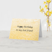 Geburtstag der besten Freundin Karte (Gelbe Blume)