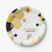 Geburtstag der Biene Pappteller (Vorderseite)