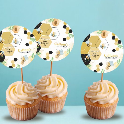 Geburtstag der Biene Runder Aufkleber