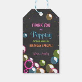 Geburtstag der Blase danke Ihnen für das Geschenk- Geschenkanhänger