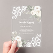 Geburtstag der Blütenblume Acryleinladungen (Insitu (Handheld))