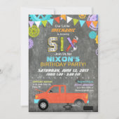 Geburtstag der Chalkboard-Schaltgetriebe Einladung (Vorderseite)