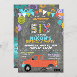 Geburtstag der Chalkboard-Schaltgetriebe Einladung