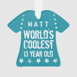 Geburtstag der Coolststen 13-jährigen Aquamarinen  Ornament