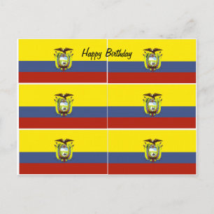 Geburtstag der ecuadorianischen Flagge Postkarte