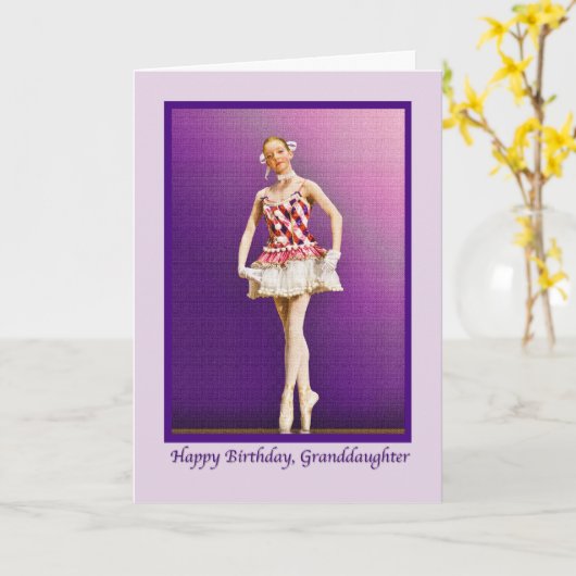 Geburtstag der Enkelin, Balletttänzerin Karte (Gelbe Blume)