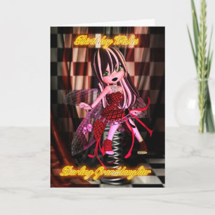 Geburtstag der Enkelin von Moonies Süsse Pie Goth Karte