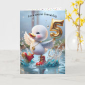 Geburtstag der Ente für Großkind Karte (Gelbe Blume)