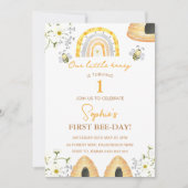 Geburtstag der ersten Bienentag-Hummelmädchen Einladung (Vorderseite)