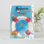 Geburtstag der Fischerei Einladung (Stehend Vorderseite)