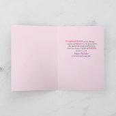 Geburtstag der Frau individuell anpassbar Dankeskarte (Innenseite)