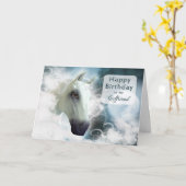 Geburtstag der Freundin, Arabisches Geistespferd Karte (Gelbe Blume)