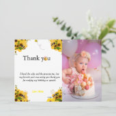 Geburtstag der gelben Hummeln dank Karte (Stehend Vorderseite)