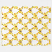 Geburtstag der gelben Schmetterlinge Fleecedecke (Vorderseite (Horizontal))