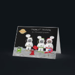 Geburtstag der Grandson Grußkarten Karte<br><div class="desc">Wünschen Sie Ihrem Enkel einen glücklichen 3. Geburtstag mit einer Karte mit drei bezaubernden Marschallastronauten,  die gerade auf dem Mond gelandet sind. Einige Elemente von La galerie de Jackie/Scrappin Doodles/J. Rett Graphics</div>