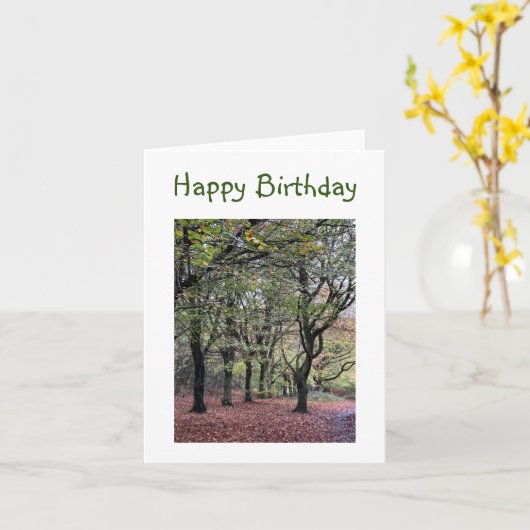 Geburtstag der Herbstbäume Karte (Gelbe Blume)