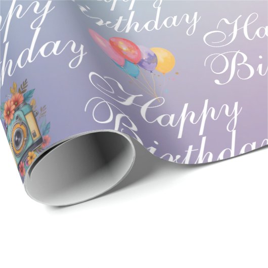Geburtstag der Kameramänner Geschenkpapier (Rolleneckpunkt)