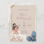 Geburtstag der kleinen Prinzessin Einladung (Vorne/Hinten)