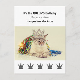 Geburtstag der Königin - Einladung auf der Postkar