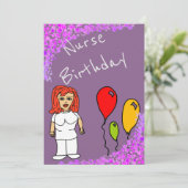 Geburtstag der Krankenschwester Einladung (Stehend Vorderseite)