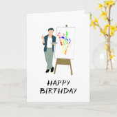 Geburtstag der Künstlerin Karte (Gelbe Blume)