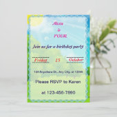 Geburtstag der Libellen Einladung (Stehend Vorderseite)