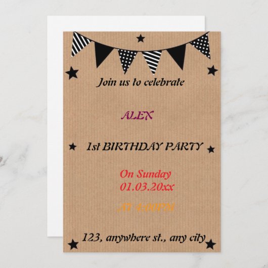 Geburtstag der Libellen Einladung (Vorne/Hinten)