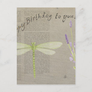 Geburtstag der Libellen Postkarte