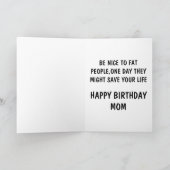 Geburtstag der lustigen Mama Karte (Innenseite)