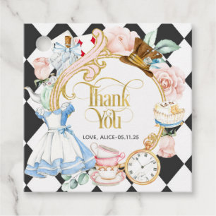Geburtstag der Mädchen, Alice Tee Party danke Ihne Geschenkanhänger