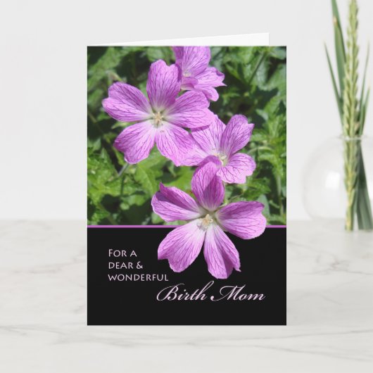 Geburtstag der Mama Cranesbill Geraniums Karte (Vorderseite)
