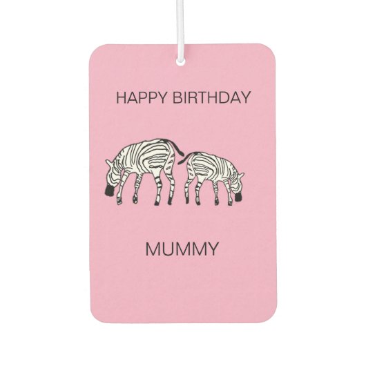 Geburtstag der Mama, Glücklich und Niedlich Kenya  Autolufterfrischer (Vorderseite)