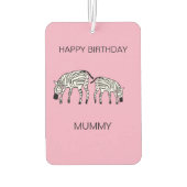 Geburtstag der Mama, Glücklich und Niedlich Kenya  Autolufterfrischer (Rückseite)