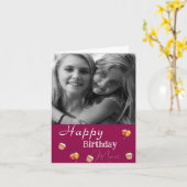 Geburtstag der Mama Weiße Blume Karte (Gelbe Blume)