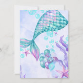Geburtstag der Meerjungfrau Einladung (Rückseite)