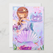 Geburtstag der Meerjungfrau Einladung (Rückseite)
