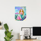 Geburtstag der Meerjungfrau Poster (Heimbüro)