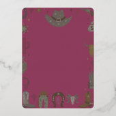 Geburtstag der meisten gewollt kleinen texas Cowgi Folieneinladung (Rückseite)