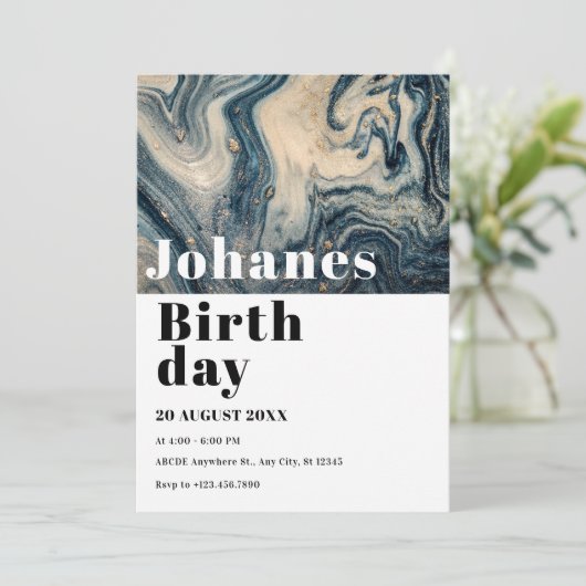 Geburtstag der Modernen Kunst Einladung (Stehend Vorderseite)