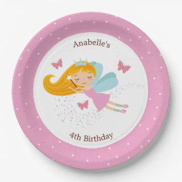 Geburtstag der niedlichen Fairy Princess Girl Pappteller