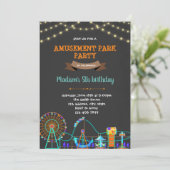 Geburtstag der niedlichen Freizeitparkhalle Einladung (Stehend Vorderseite)