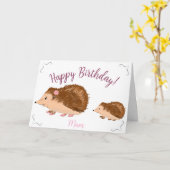 Geburtstag der niedlichen Igel Mama Karte (Gelbe Blume)