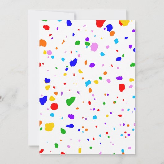 Geburtstag der niedlichen Primärfarbkunst Einladung (Rückseite)