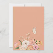 Geburtstag der Peach floral Einladung (Rückseite)