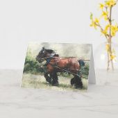 Geburtstag der Pferdetruppe Karte (Gelbe Blume)