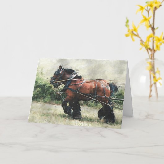 Geburtstag der Pferdetruppe Karte (Gelbe Blume)