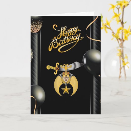 Geburtstag der Shriners Karte (Gelbe Blume)