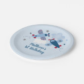 Geburtstag der Sternenwolken Pappteller (Schrägansicht)