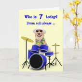 Geburtstag der Trommelrolle des Kindes individuell Karte (Gelbe Blume)